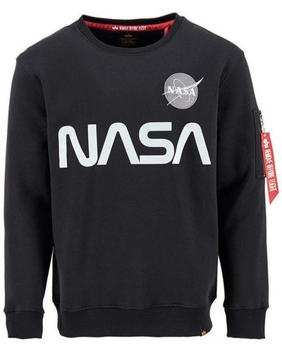 Alpha Sweat-shirt NASA REFLECTIVE - Noir