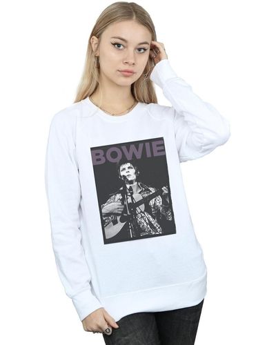 David Bowie Sweat-shirt Rock Poster - Blanc