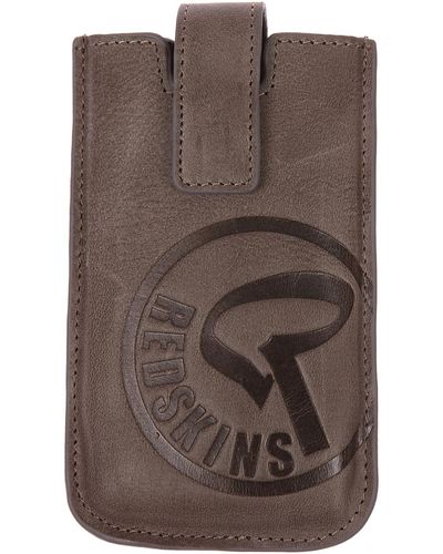 Redskins Housse portable Etui pour iPhone en cuir taupe - Marron
