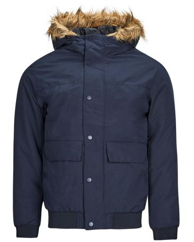 Jack & Jones Parka JJCHAMP BOMBER JACKET FUR - Bleu