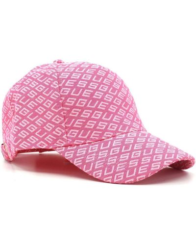 Guess Casquette Baseball Cappello Loghi Donna Fuxia AW5072POL01 - Rose