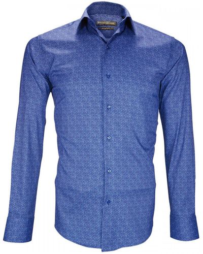 Emporio Balzani Chemise chemise stretch benedetto bleu