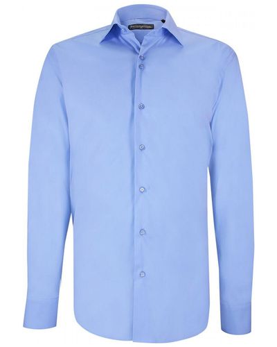 Emporio Balzani Chemise chemise classique coupe droite clamica bleu