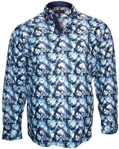 Doublissimo Chemise chemise imprimee biaritz bleu