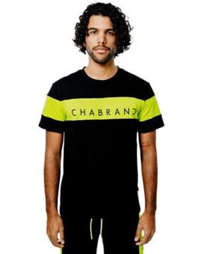 Chabrand Debardeur Tee shirt noir et jaune 60230105