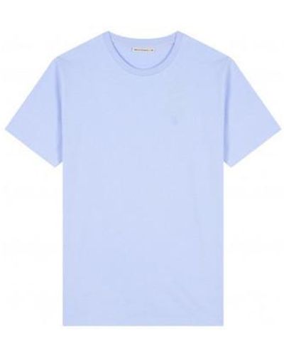 Mariner Pyjamas / Chemises de nuit Tee-shirt en pur coton col rond à manches courtes - Bleu