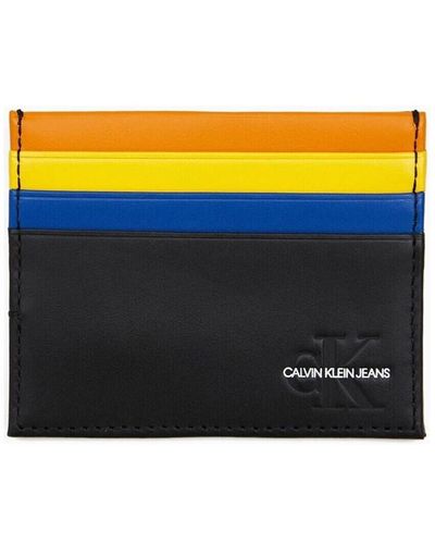 Calvin Klein Portefeuille K50K505002 UNDERCOVER CARDHOLDER-OGK FASHION BLACK - Bleu