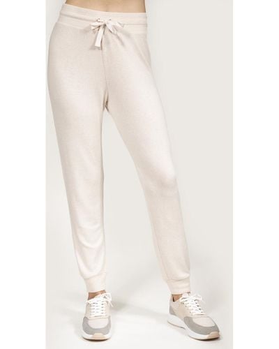 Isotoner Ensembles de survêtement Pantalon Homewear ultra doux et ultra confort - Blanc
