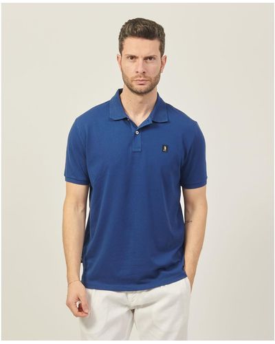 Refrigue T-shirt Polo avec patch logo - Bleu