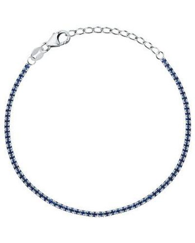Cleor Bracelets Bracelet en argent 925/1000 et zircon - Bleu