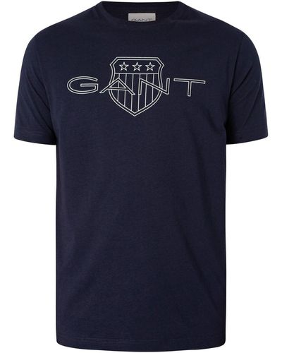 GANT T-shirt T-shirt de logo - Bleu