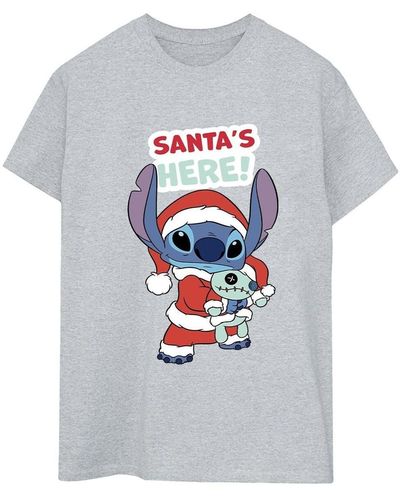 Disney T-shirt Lilo Stitch Santa's Here - Gris
