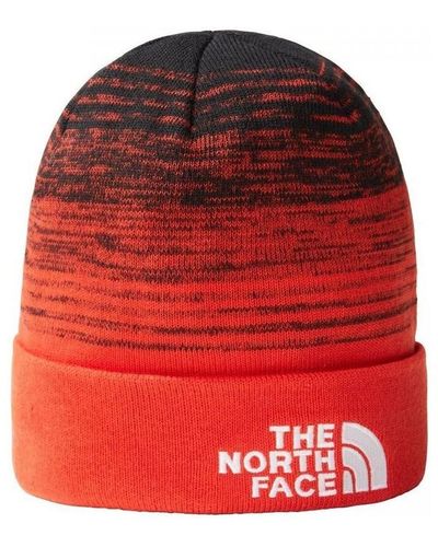 The North Face Chapeau NF0A3FNTTJ21 - DOCKWKR RCYLD BEANIE-TNF BLACK-FIERY RED - Rouge