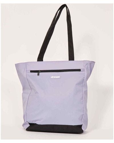 K-Way Cabas Sac shopping Ellliant avec maxi poche - Violet