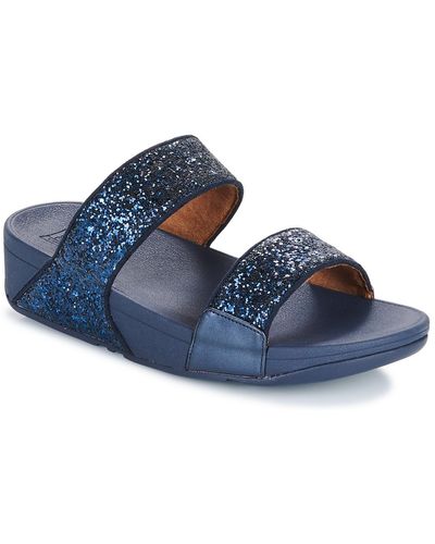 Fitflop Sandales Lulu Glitter Slides - Bleu
