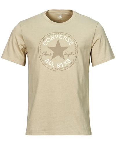 Converse T-shirt CHUCK PATCH TEE BEACH STONE / WHITE - Neutre