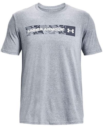 Under Armour Polo UA CAMO CHEST STRIPE SS - Bleu