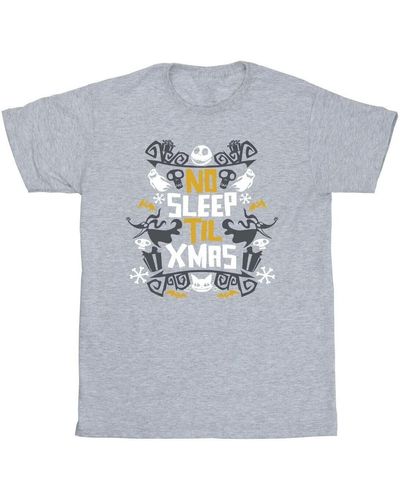 Nightmare Before Christmas T-shirt No Sleep Till Christmas - Gris