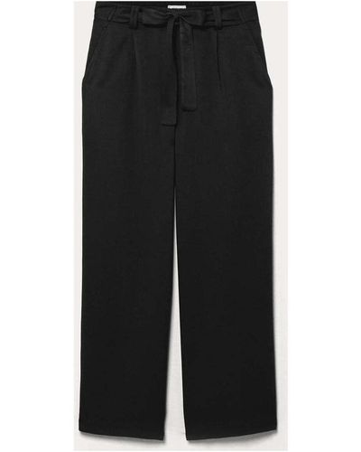 Promod Pantalon Pantalon large et fluide - Noir