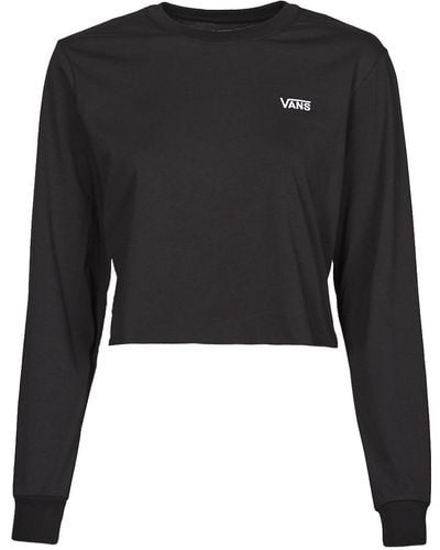 Vans T-shirt JUNIOR V LS CROP - Noir
