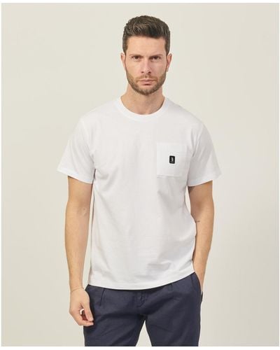 Refrigue T-shirt T-shirt en coton avec poche - Blanc