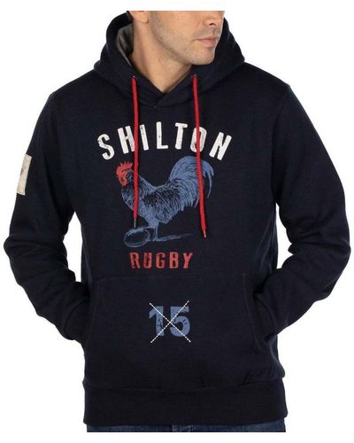 Shilton Sweat-shirt Sweat a capuche rugby unity - Bleu
