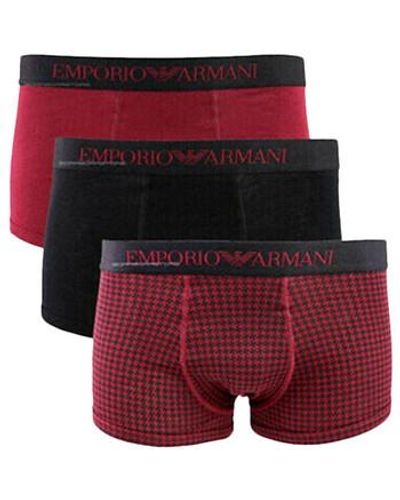 EA7 Boxers Pack de 3 - Rouge