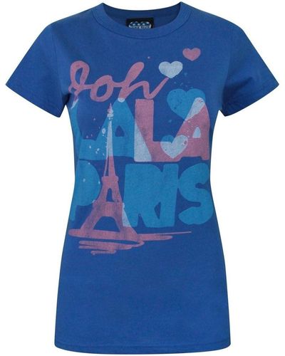 Junk Food T-shirt Ooh Lala Paris - Bleu