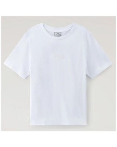 Woolrich T-shirt WWTE0070FR - Blanc