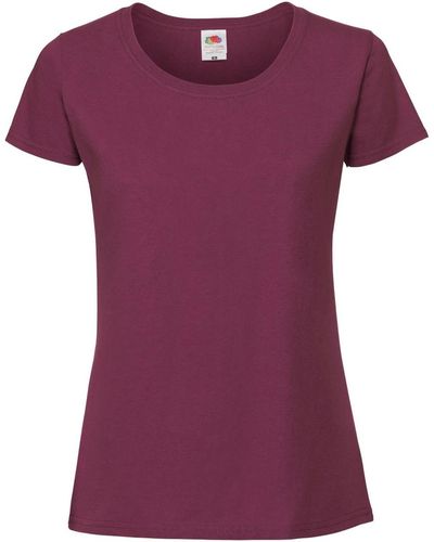 Fruit Of The Loom T-shirt Iconic Premium - Rouge