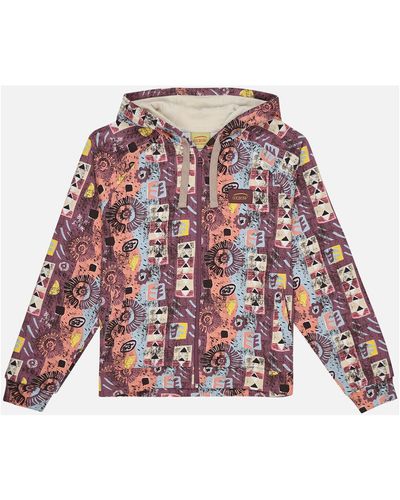 Oxbow Manteau Veste hoodie zippée imprimée SIMONA - Violet