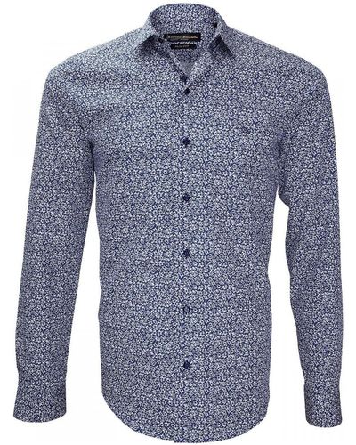Emporio Balzani Chemise chemise imprimee tiberio bleu
