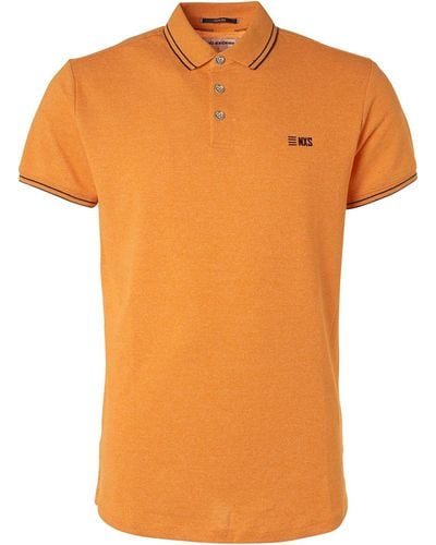 No Excess T-shirt Polo Garment Dye Jaune - Orange