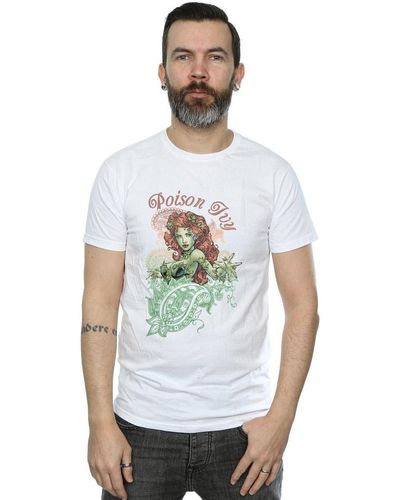 Dc Comics T-shirt Poison Ivy Paisley - Blanc