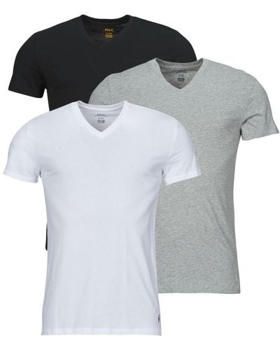 Polo Ralph Lauren T-shirt S / S V-NECK-3 PACK-V-NECK UNDERSHIRT - Noir