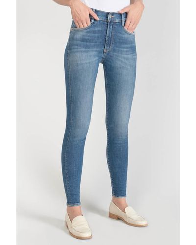 Le Temps Des Cerises Jeans Power skinny taille haute 7/8ème jeans bleu