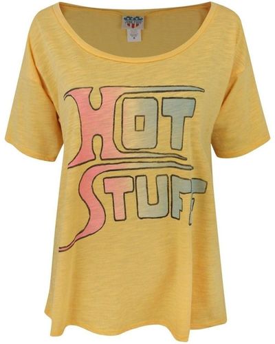 Junk Food T-shirt Hot Stuff - Jaune