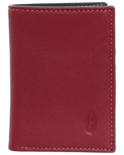 Francinel Porte-cartes cuir ref_22156 7.5*10.5*2 Portefeuille - Rouge