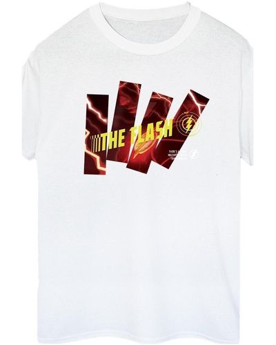 Dc Comics T-shirt The Flash Pillars - Blanc