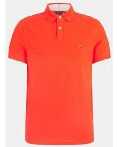 Tommy Hilfiger T-shirt Polo Classic slim fit corail - Rouge