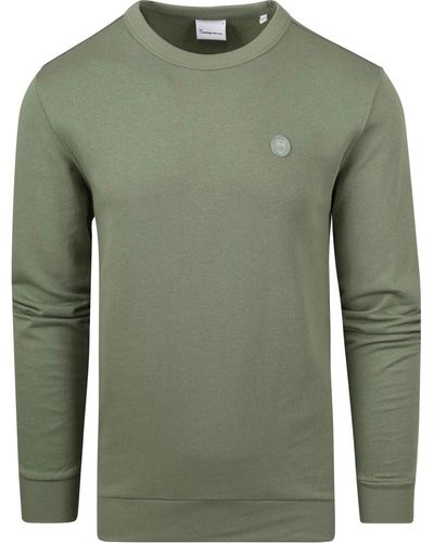 Knowledge Cotton Sweat-shirt Sweater Vert