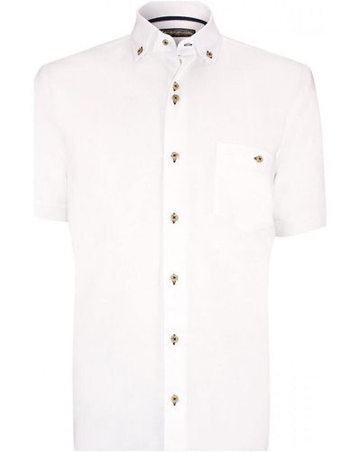 Emporio Balzani Chemise chemisette lin classique coupe droite olino blanc