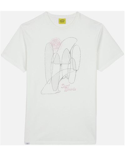 Oxbow T-shirt Tee shirt manches courtes graphique TEVA - Blanc