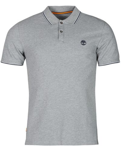 Timberland Polo SS MILLERS RIVER TIPPED PIQUE SLIM - Gris