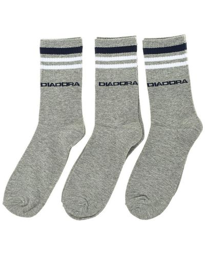 Diadora Chaussettes hautes D9090-400 - Gris