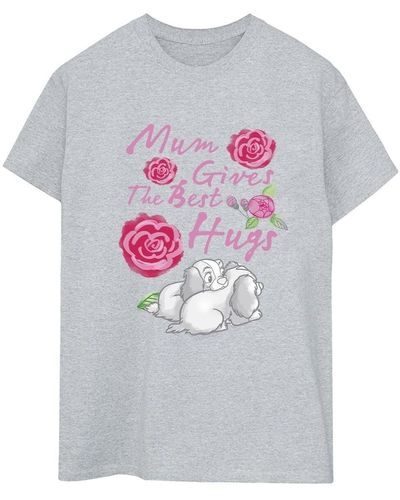 Disney T-shirt Lady And The Tramp Mum Hugs - Gris