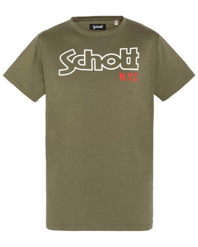 Schott Nyc TSCREWVINT T-shirt - Vert
