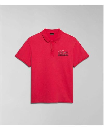 Napapijri T-shirt E-COLVILLE NP0A4HPX-R25 RED BARBERRY - Rouge