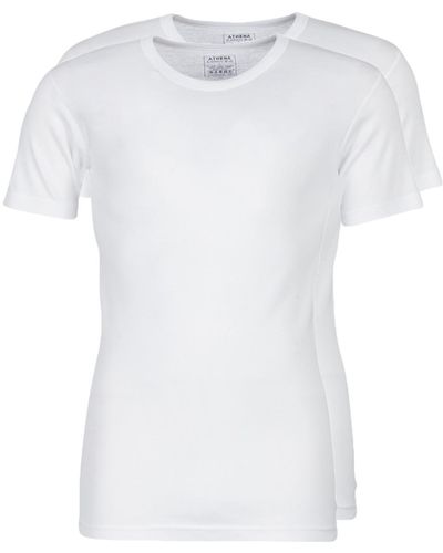 Athena T-shirt T SHIRT COL ROND X2 - Blanc