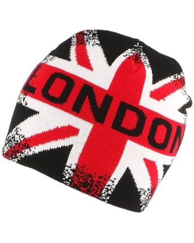 Nyls Création Bonnet Bonnet London Vintage Rouge Noir et blanc